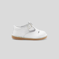 Baby smooth leather t-strap shoes