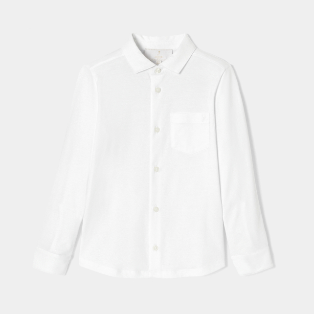 Boy shirt in mercerised cotton Boy shirt in mercerised cotton