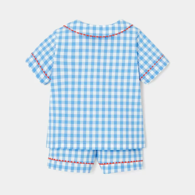 Pyjama short enfant fille en Vichy