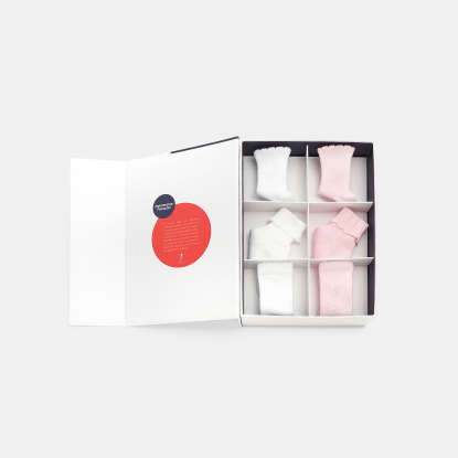 Coffret 6 paires de chaussettes bébé fille