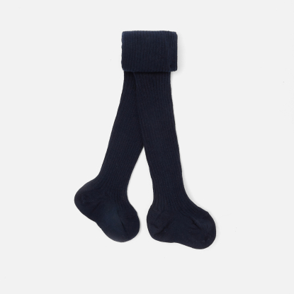 Toddler girl tights with ribbed details