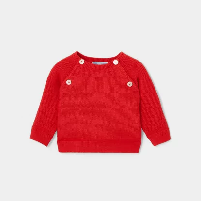 Baby boy garter stitch sweater