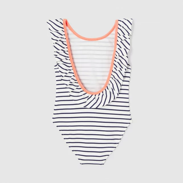 Girl striped swimsuit