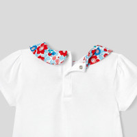 Girl T-shirt with Liberty collar