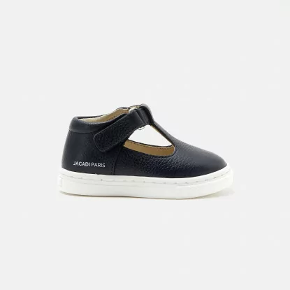 Baby boy full-grain leather T-strap shoes