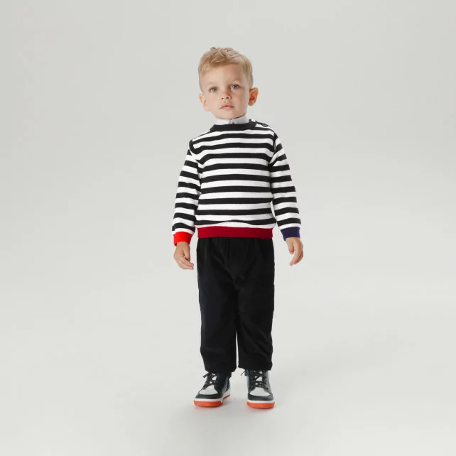 Toddler boy sailor-stripe sweater