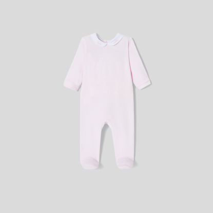 Baby girl boucle knit velour pyjamas