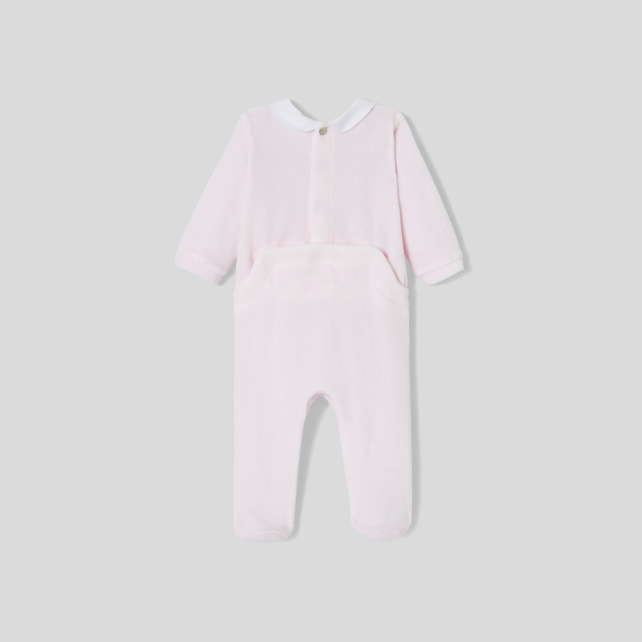 Baby girl pyjamas in velvet bouclette Baby girl pyjamas in velvet bouclette