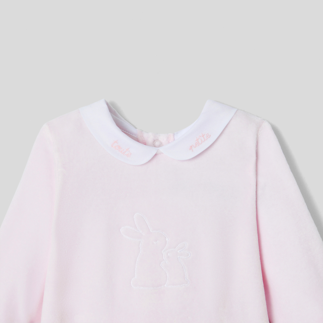 Pyjama bébé fille en velours bouclette Pyjama bébé fille en velours bouclette
