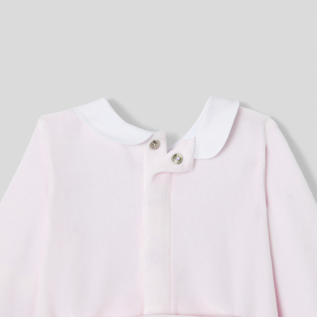 Baby girl pyjamas in velvet bouclette Baby girl pyjamas in velvet bouclette