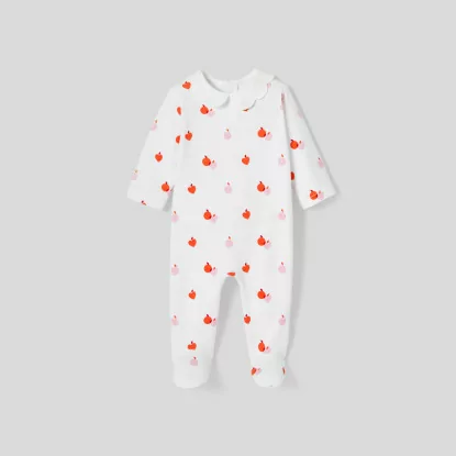 Strawberry pattern baby girl pajamas