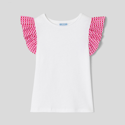 Girl ruffled sleeve t-shirt