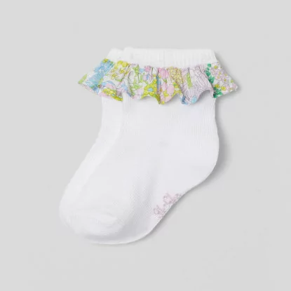 Ruffled baby girl socks