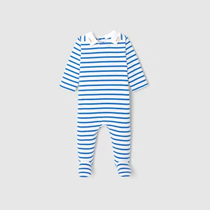 Baby boy pajamas in striped jersey