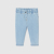 Baby girl trousers in light denim Baby girl trousers in light denim
