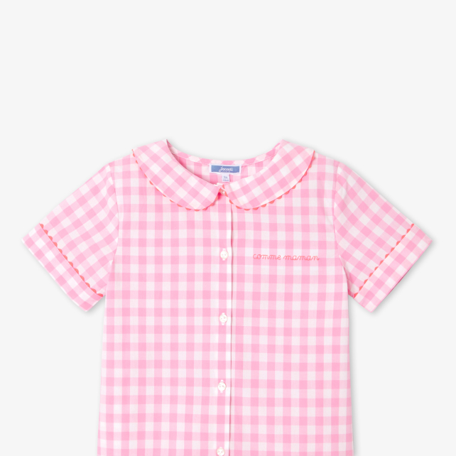 Girl gingham short pyjamas Girl gingham short pyjamas
