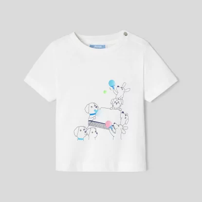 T-shirt bébé garçon imprimé chiens