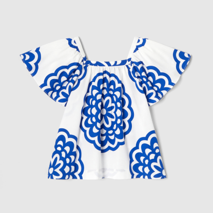 Girl rose print blouse