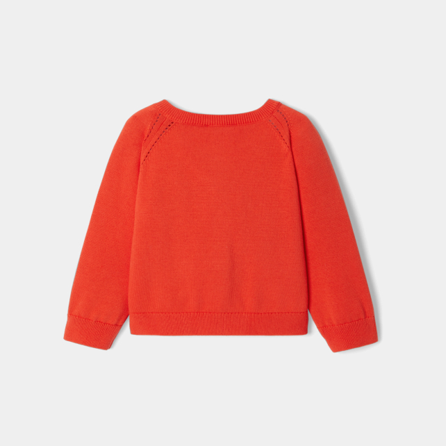 Cardigan bébé fille en point mousse Cardigan bébé fille en point mousse