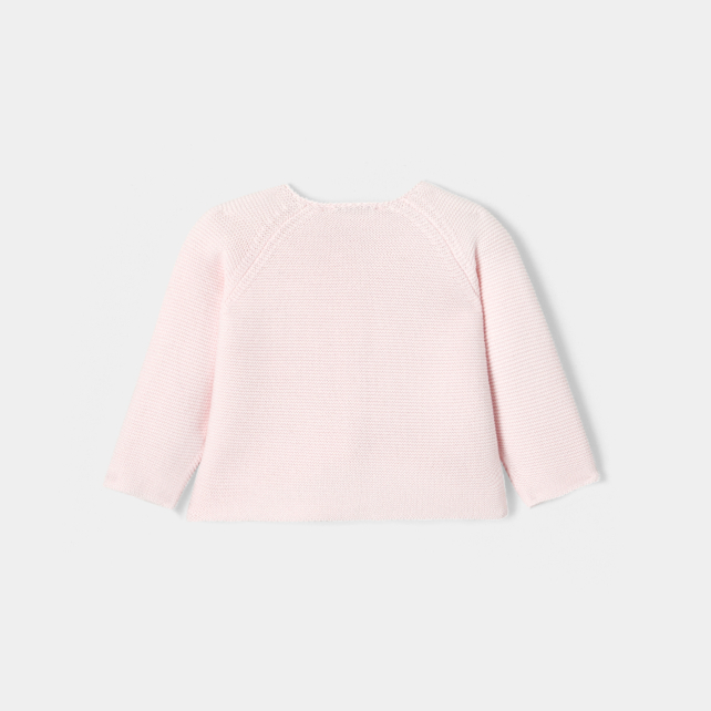 Baby girl cardigan in garter stitch  Baby girl cardigan in garter stitch