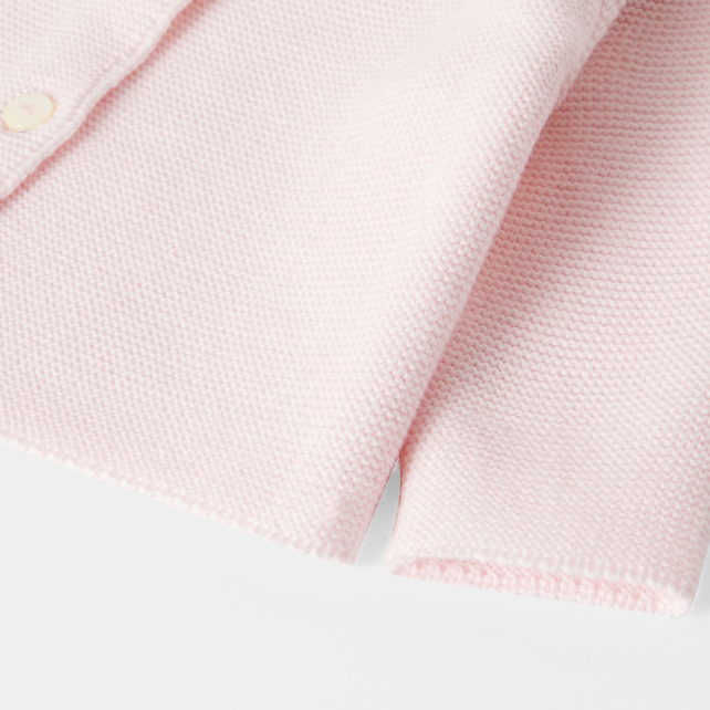 Baby girl cardigan in garter stitch  Baby girl cardigan in garter stitch