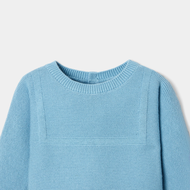 Combinaison bébé garçon en point mousse Combinaison bébé garçon en point mousse