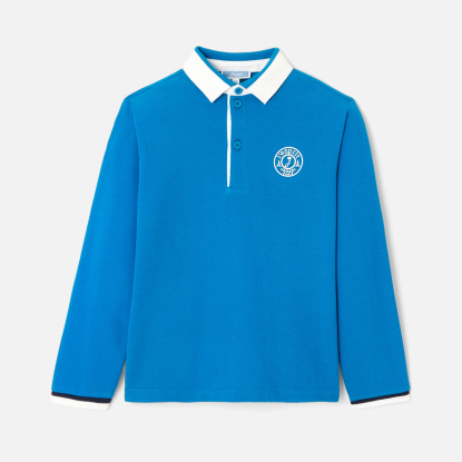 Boy rugby style polo shirt