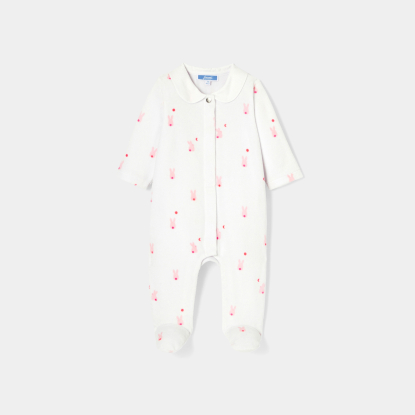 Pyjama bébé fille en velours imprimé