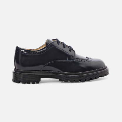 Derbies enfant en cuir glacé