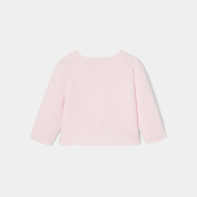 Cardigan bébé fille en point mousse Cardigan bébé fille en point mousse