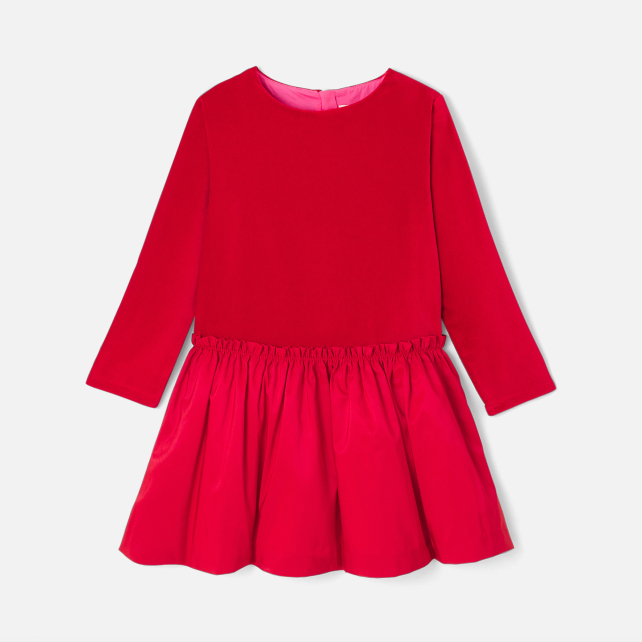 Robe bi-matière enfant fille Robe bi-matière enfant fille