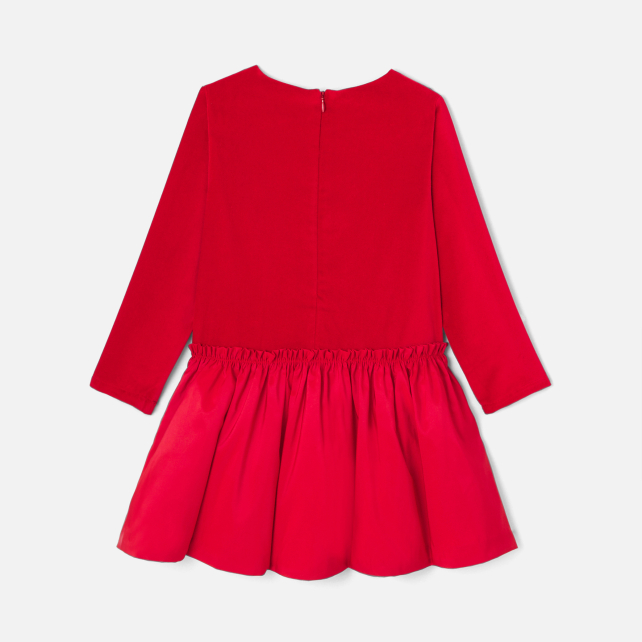 Girl two-material dress  Girl two-material dress