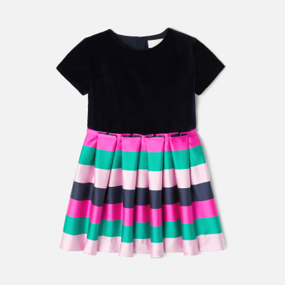 Robe bi-matière enfant fille