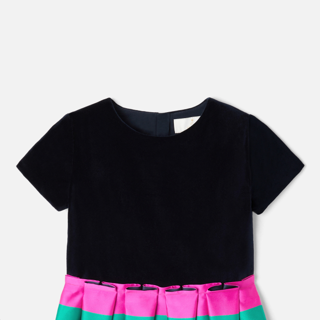 Girl two-material dress Girl two-material dress