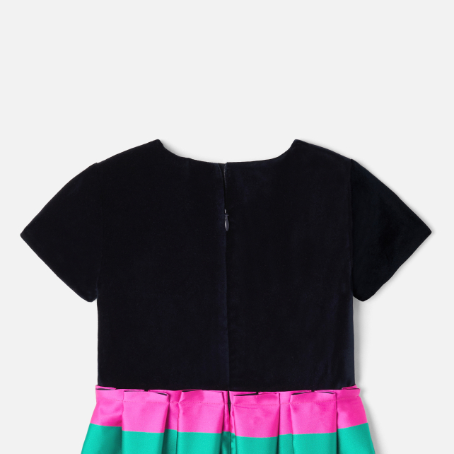 Girl two-material dress Girl two-material dress