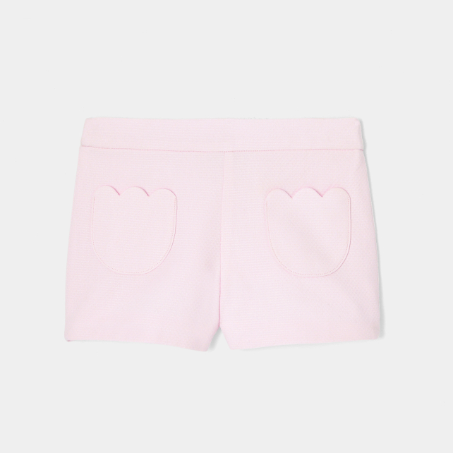 Baby girl shorts in cotton piqué Baby girl shorts in cotton piqué