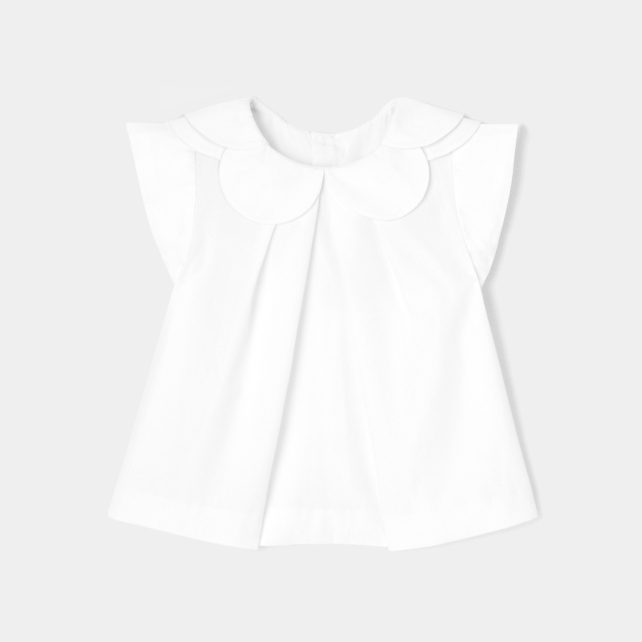 Baby girl blouse in poplin Baby girl blouse in poplin