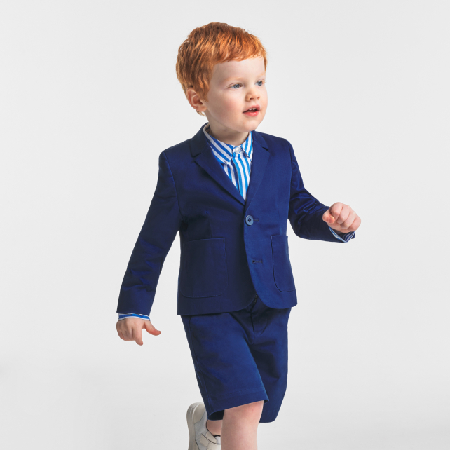 Boy jacket in cotton satin Boy jacket in cotton satin