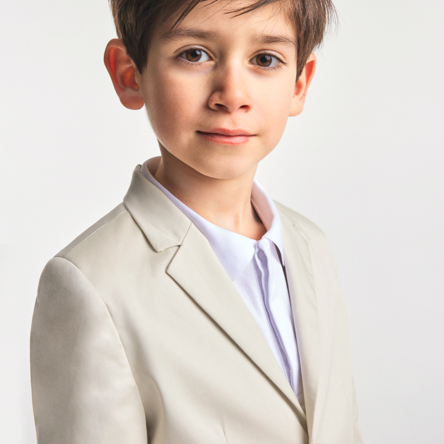 Boy jacket in cotton satin Boy jacket in cotton satin