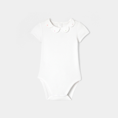Baby girl short-sleeved bodysuit