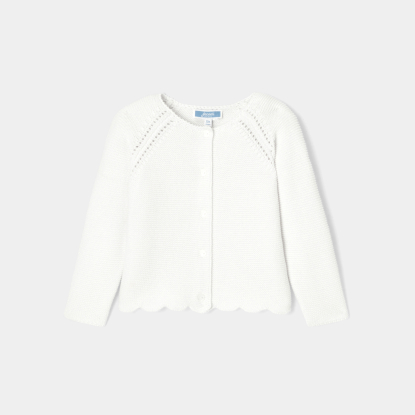 Cardigan bébé fille en point mousse