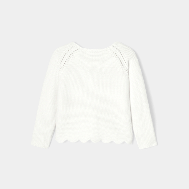 Baby girl cardigan in garter stitch Baby girl cardigan in garter stitch