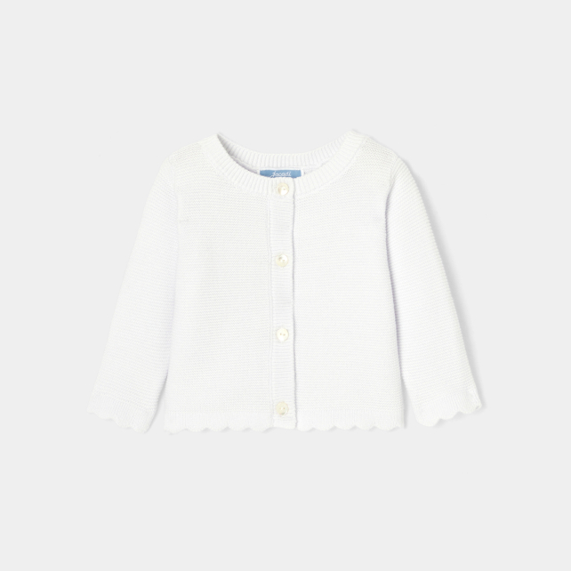 Baby girl garter stitch cardigan Baby girl garter stitch cardigan