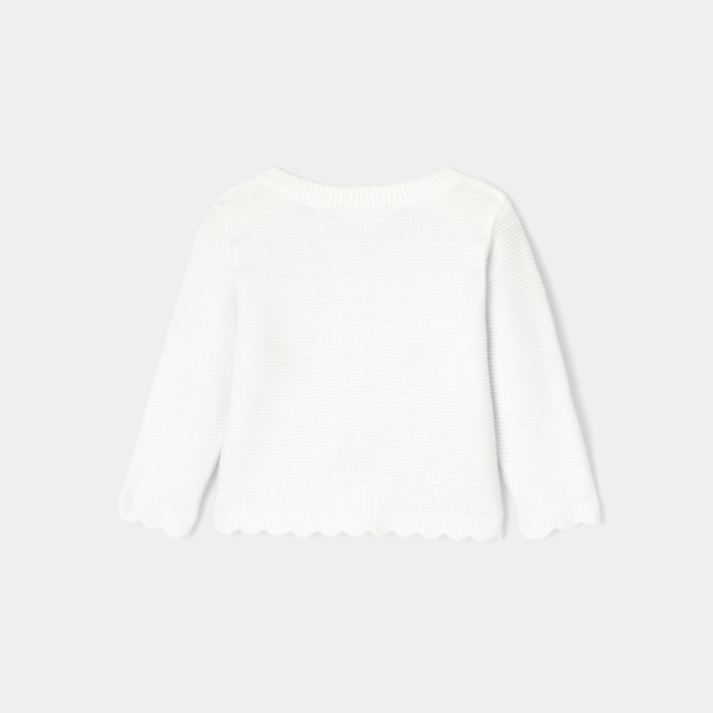 Baby girl garter stitch cardigan Baby girl garter stitch cardigan