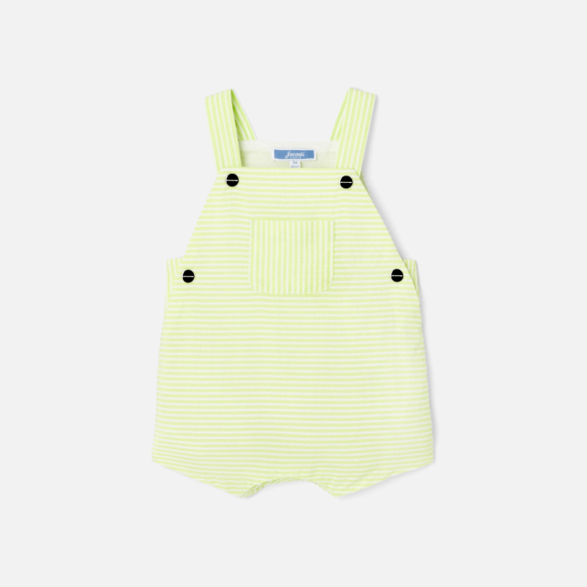 Baby boy short overalls in seersucker Baby boy short overalls in seersucker