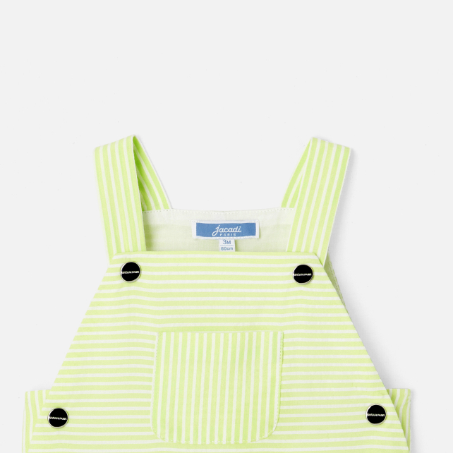 Baby boy short overalls in seersucker Baby boy short overalls in seersucker