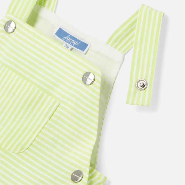 Baby boy short overalls in seersucker Baby boy short overalls in seersucker