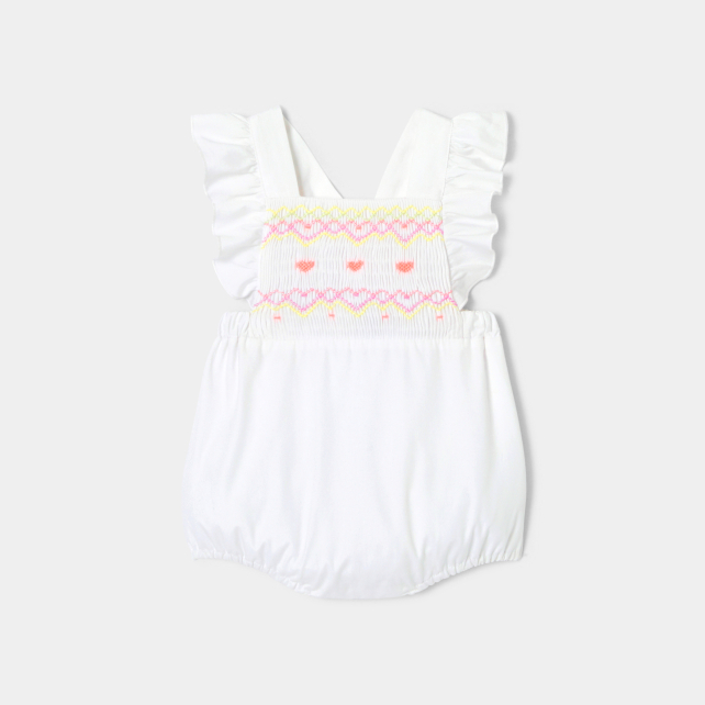 Baby girl romper in poplin Baby girl romper in poplin