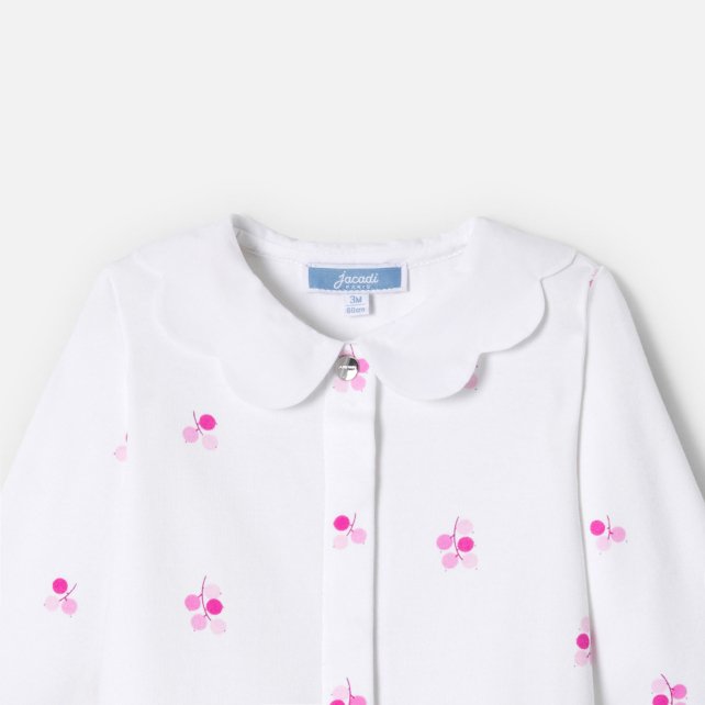 Baby girl pyjamas in interlock Baby girl pyjamas in interlock