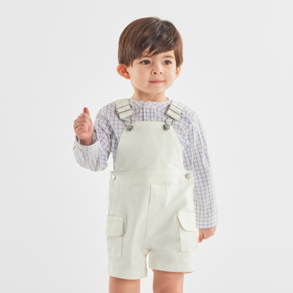 Baby canvas overalls
